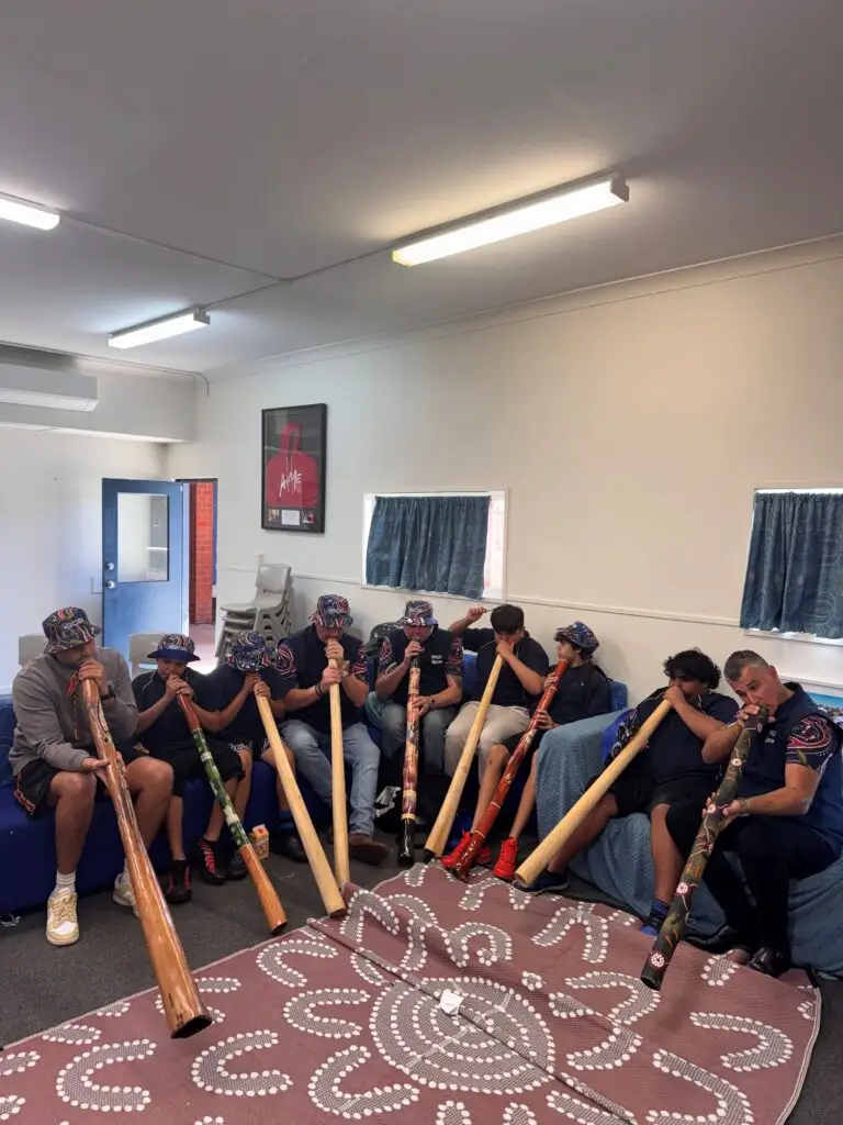 Didgeridoo workshop, photographed during a site visit with Scott and Nick